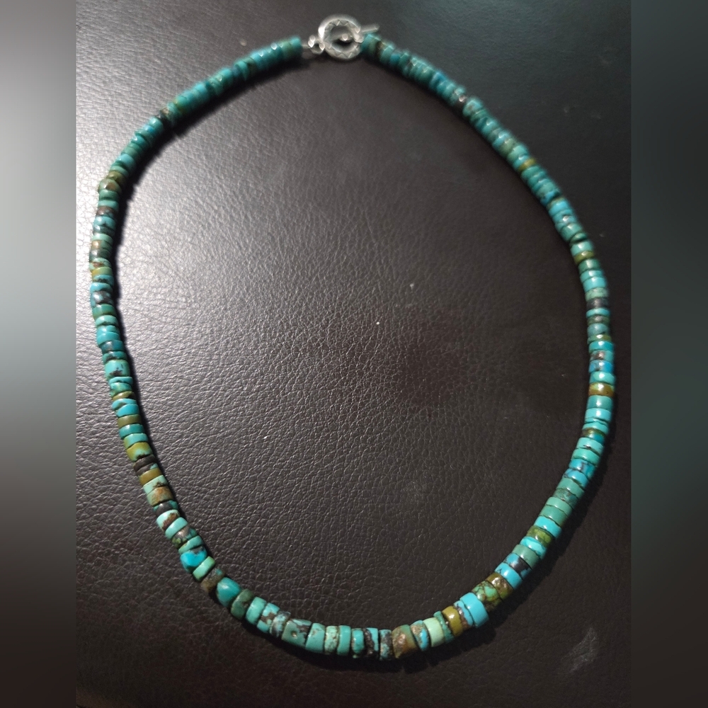 Turquoise Beaded Women's Necklace - Teal Blue Jewelry